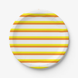 Prato De Papel Placa de papel em branco, amarelo e laranja