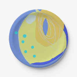 Prato De Papel Placa de papel em formas circulares expressivas