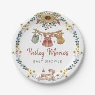 Prato De Papel Placa de Papel em Linha de Fechamento Boho