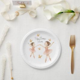 Prato De Papel Placa de papel Festa de aniversário da Ballerina -