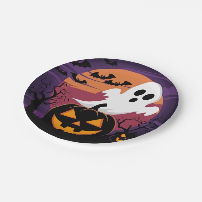 Prato De Papel Placa de papel Halloween (Inclinado)