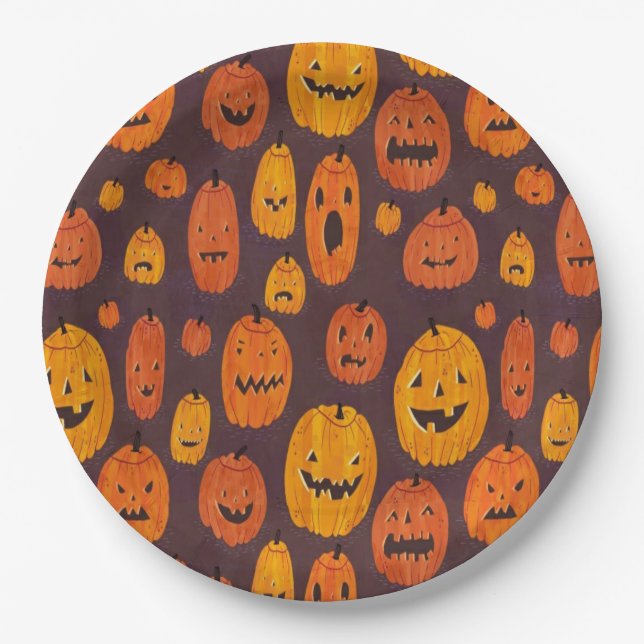 Prato De Papel Placa de papel Halloween (Frente)