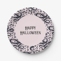 Placa de papel Halloween com cobra