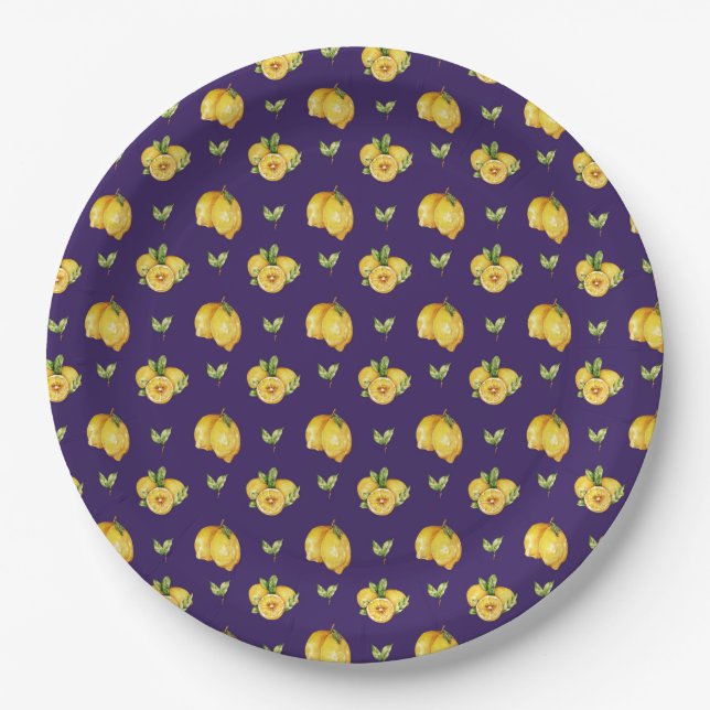 PRATO DE PAPEL PLACA DE PAPEL JUICY LEMONS (Frente)