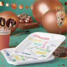 Placa de papel malhada Mahjong de 9"