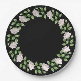 Prato De Papel Placa de papel moldada em rosa branca