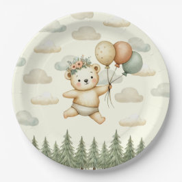 Prato De Papel Placa de Papel para Aventuras de Urso Flutuantes