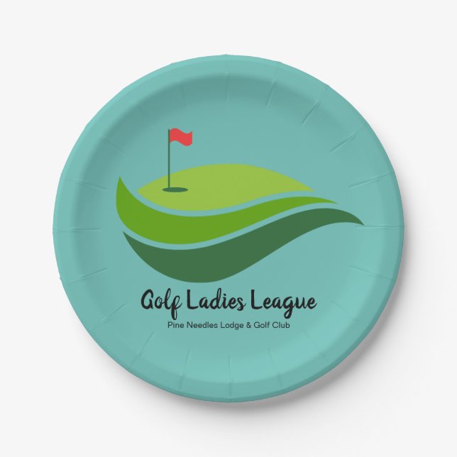 Prato De Papel Placa de Papel para Mulheres da Liga de Golfe (Frente)