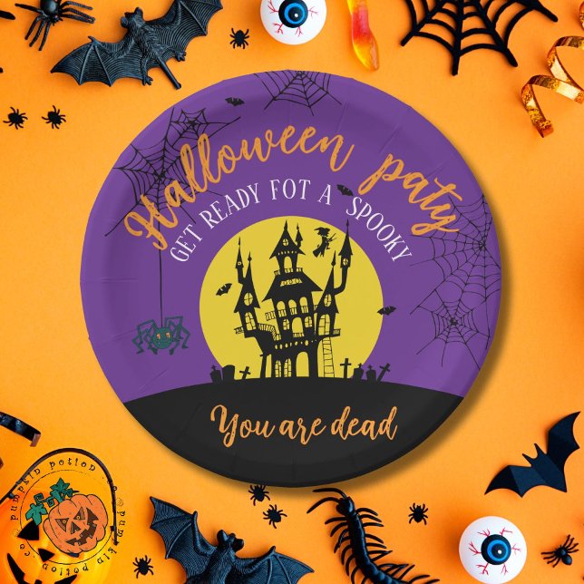 Prato De Papel Placa de papel - para o Dia das Bruxas (Criador carregado)