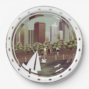 Prato De Papel Placa de papel para paisagens urbanas