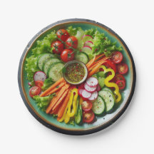 Placa de papel para salada Veg
