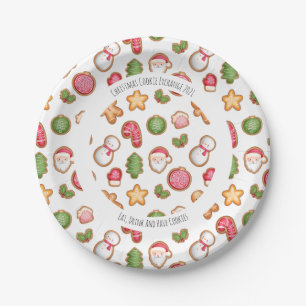 Prato De Papel Placa de papel para troca de cookies natalinos