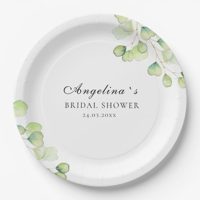 Prato De Papel Placa de papel para um chá de panela. (Frente)