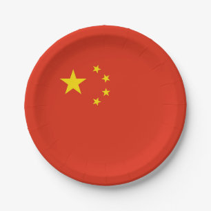 Prato De Papel Placa de papel patriótica com a bandeira de China
