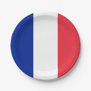 Prato De Papel Placa de papel patriótica com a bandeira de Franc