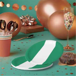 Prato De Papel Placa de papel Patriótica com bandeira da Nigéria