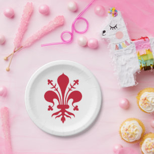 Prato De Papel Placa de papel Patriótica com bandeira de Florença