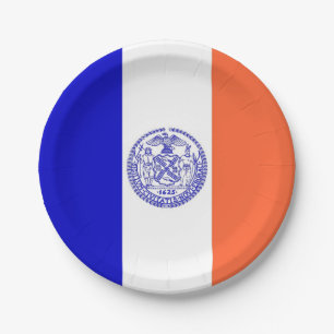 Prato De Papel Placa de papel Patriótica com bandeira de Nova Io