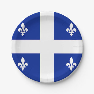 Prato De Papel Placa de papel Patriótica com bandeira de Quebec