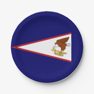 Prato De Papel Placa de papel Patriótica com bandeira de Samoa A