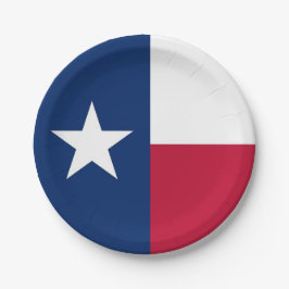Prato De Papel Placa de papel Patriótica com bandeira do Texas