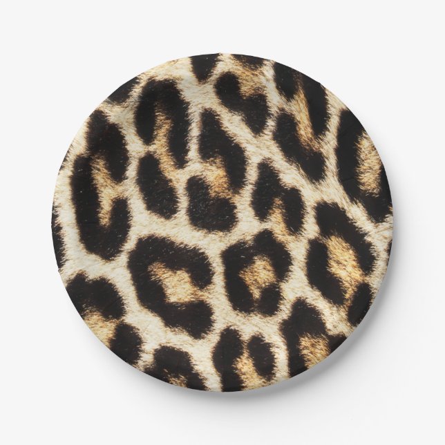 Prato De Papel Placa de Papel Pele-Leopardo (Frente)