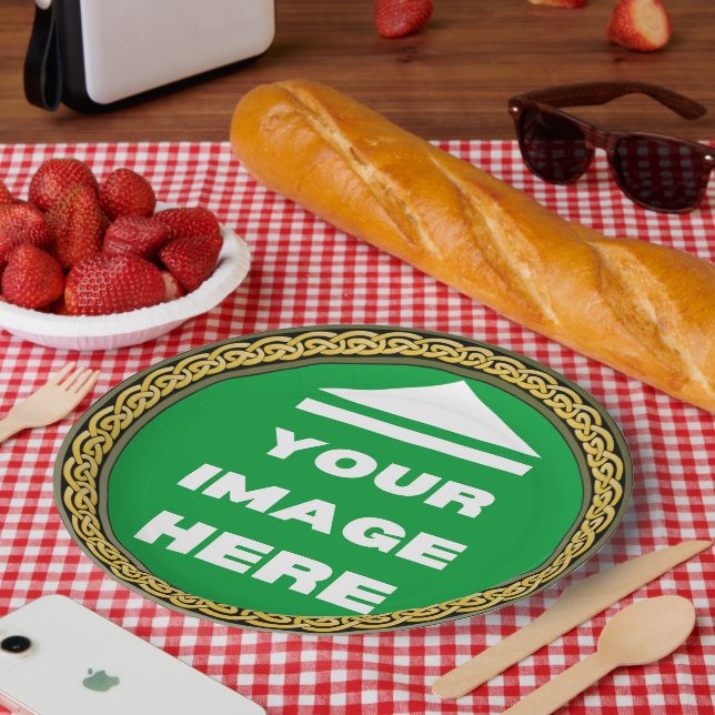 Prato De Papel Placa de papel - Personalizada - Adicionar imagem  (Piquenique)