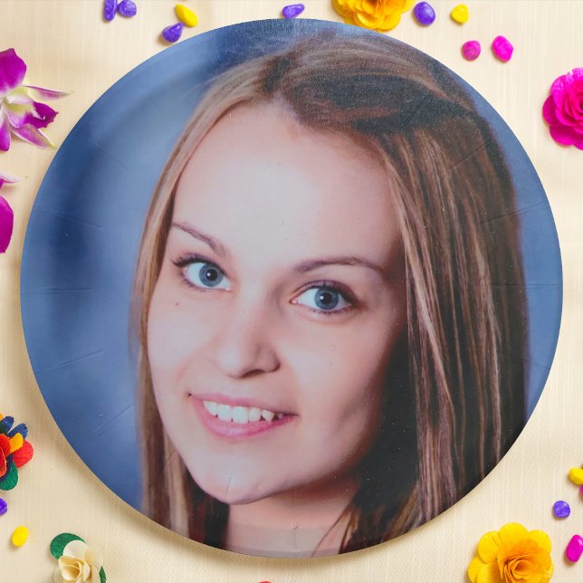 Prato De Papel Placa de papel personalizada de foto simples (Criador carregado)