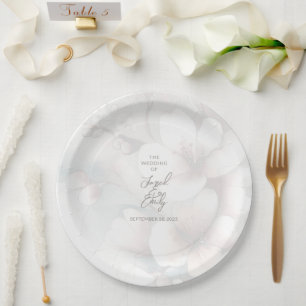 Prato De Papel Placa de Papel Personalizada para Casamento de Cer