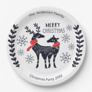 Prato De Papel Placa de Papel Personalizada para Deers de Natal A