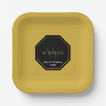 Placa de papel personalizada para união familiar