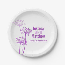 Prato De Papel Placa de papel personalizado de flor moderna de ca