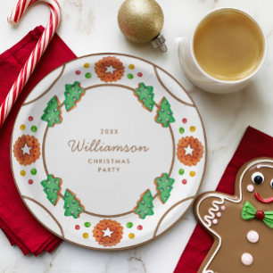 Prato De Papel Placa de papel personalizável de cookie clássico d