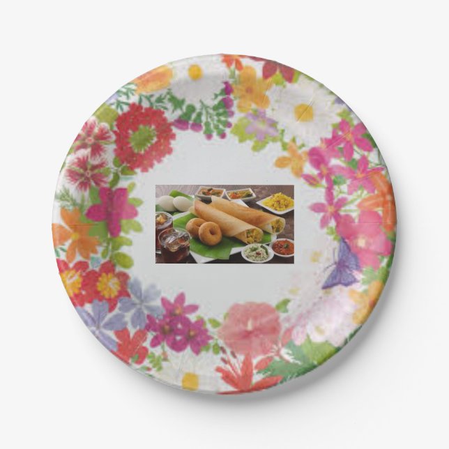 Prato De Papel Placa de papel redonda (Frente)