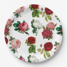 PLACA DE PAPEL : ROSAS DE VINTAGEM