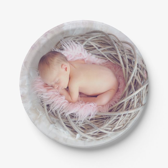 Prato De Papel Placa de papel temática para bebês (Frente)