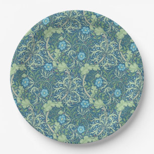 PRATO DE PAPEL PLACA DE PAPEL: WILLIAM MORRIS : SEMENTE MARÍTIMA