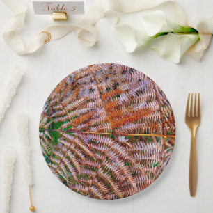 Prato De Papel Placa de Papel Woodland Ferns