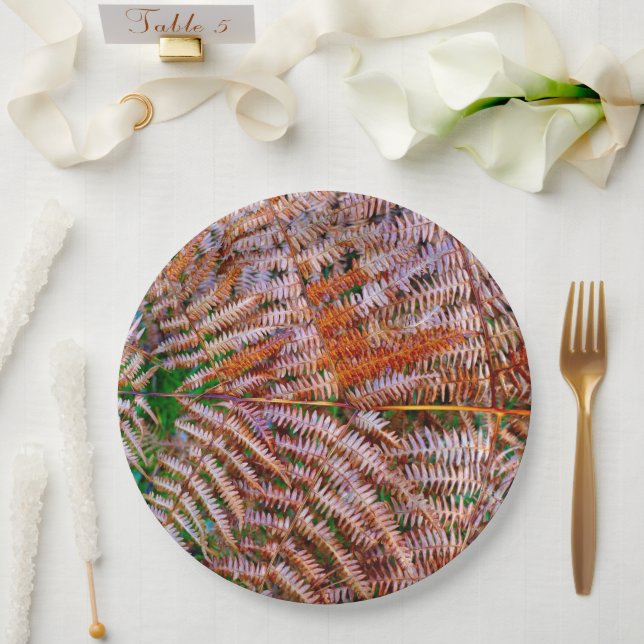 Prato De Papel Placa de Papel Woodland Ferns (Casamento)