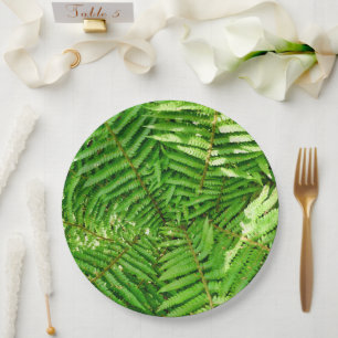 Prato De Papel Placa de Papel Woodland Ferns