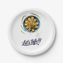 Placa de papel Yummy Tofu