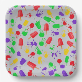 Prato De Papel Placa de Partido de Amigos Congelados