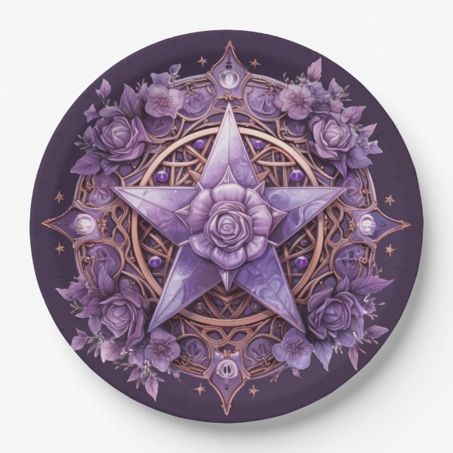 Prato De Papel Placa de Partido Pentáctico Testemunha - Design de (Frente)