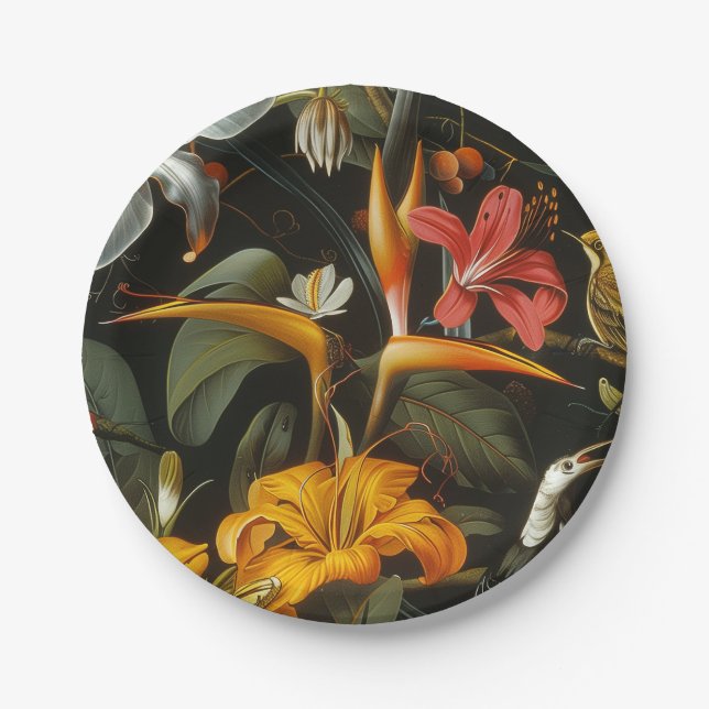 Prato De Papel Placa de porta copos do cilindro de festa do jardi (Frente)