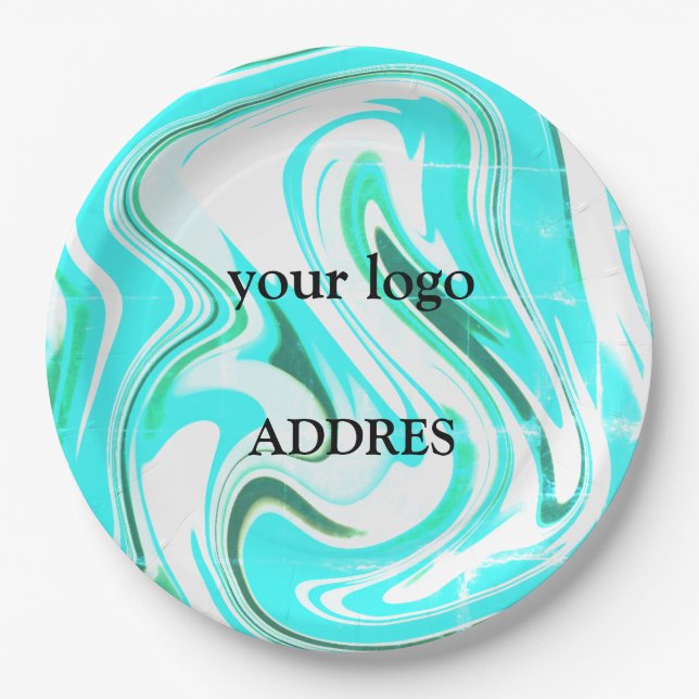 Prato De Papel placa de serviço branca simples (Frente)