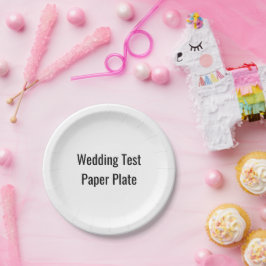 Prato De Papel placa de teste de casamento