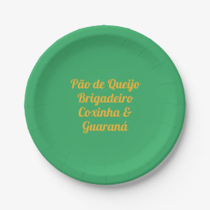 Prato De Papel Placa do Partido Brasileiro
