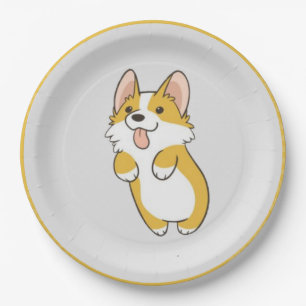 Prato De Papel Placa do partido Corgi