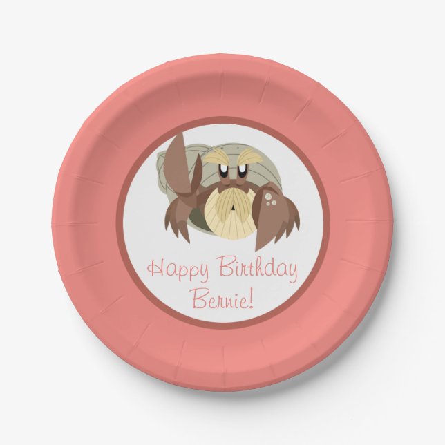 Prato De Papel Placa do partido da rocha do papagaio-do-mar - (Frente)