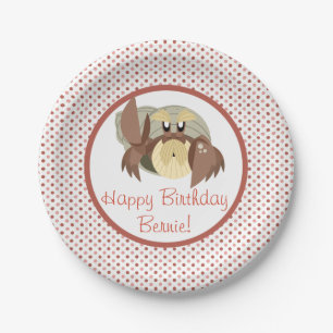 Prato De Papel Placa do partido da rocha do papagaio-do-mar -